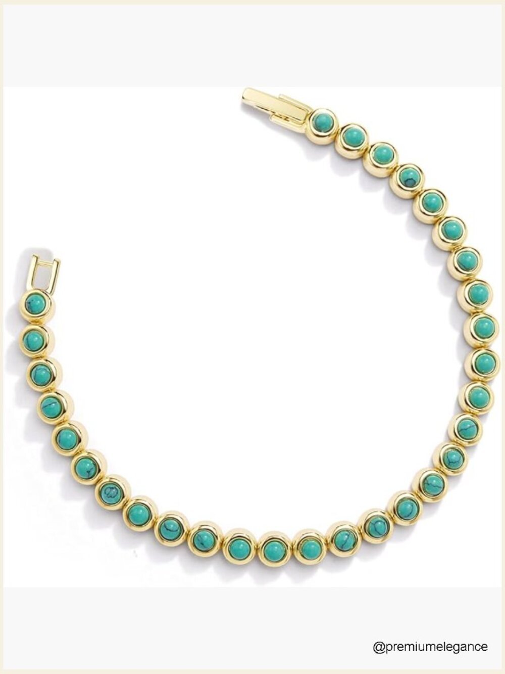 3MM Turquoise CZ Bezel Tennis Bracelet, 14K Gold, 6"/6.75"/7.15"